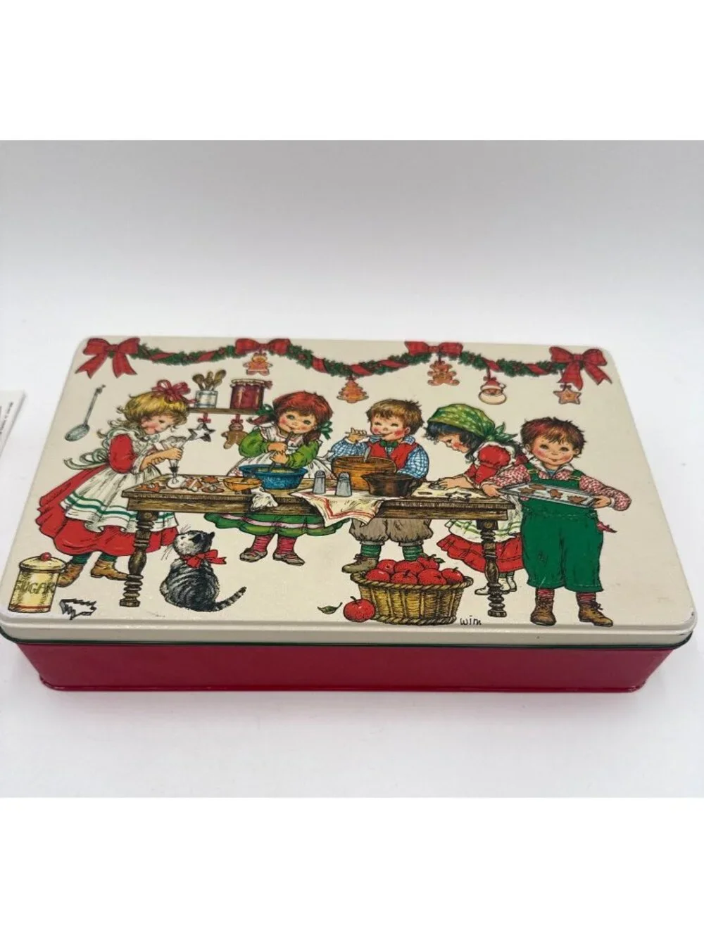 Vintage Potpourri Press Illustrated Christmas Cookie Decorating Kit Tin W/ Tips